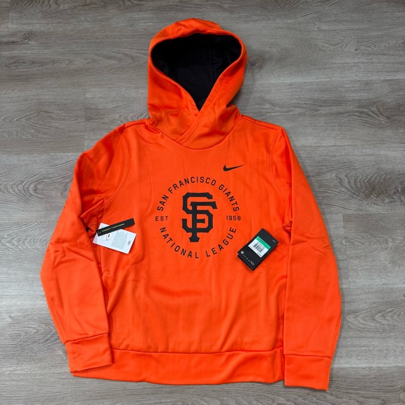 San Francisco Giants Nike Womens MLB Therma Orange Pullover Hoodie